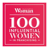logo "100 influential women in franchising"